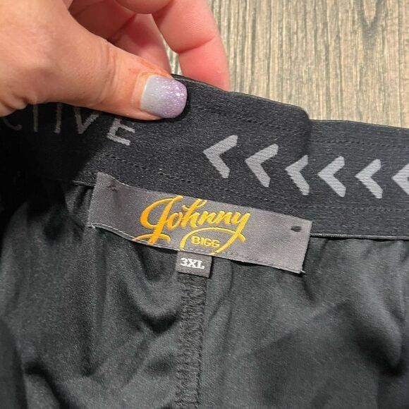 NWT Johnny Bigg Active Textured Knit Shorts Black Size 3X - Picture 3 of 4